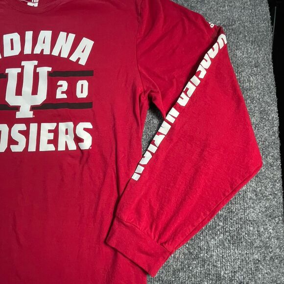 Indiana Hoosiers Long Sleeve Shirt Extra Large Red  Adidas NCAA Basketball XL - Picture 4 of 9